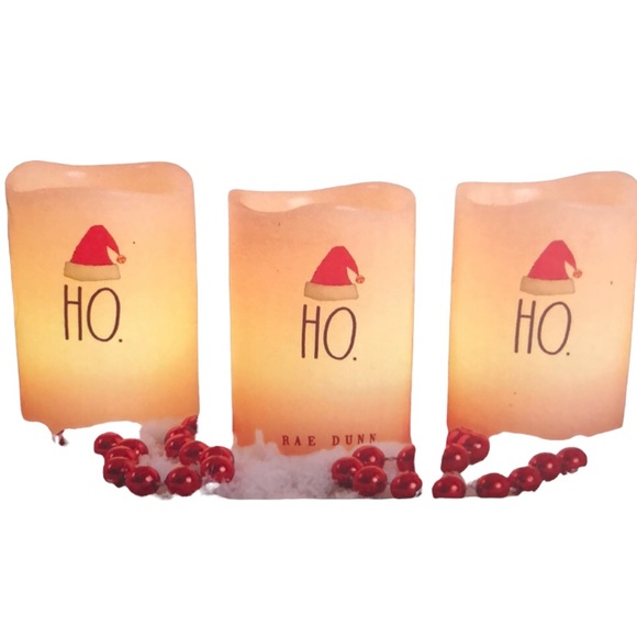 Rae Dunn Other - Rae Dunn HO HO HO Flameless votive candles